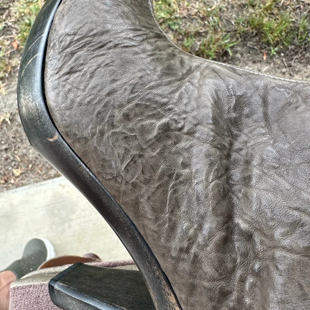 Salpy Hand sewn Peep-Toe Ankle Boots softest leather - Picture 8 of 11